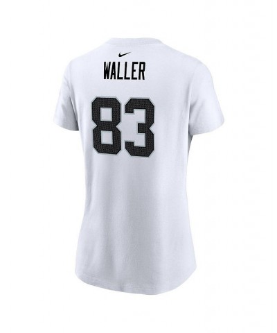 Women's Darren Waller White Las Vegas Raiders Player Name Number T-shirt White $26.99 Tops