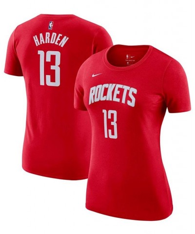 Women's James Harden Red Houston Rockets Name & Number T-shirt Red $21.60 Tops