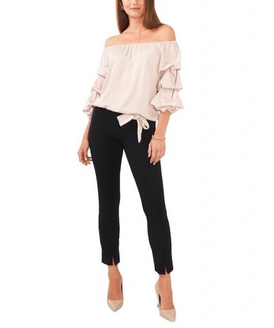 Petite Puff-Sleeve Blouse Champagne Toast $38.71 Tops