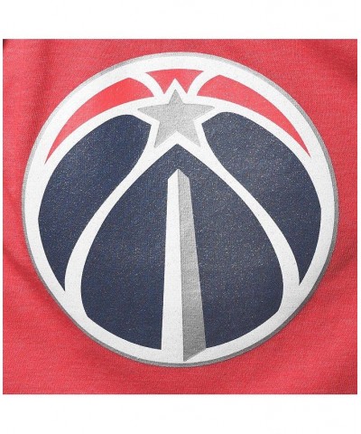 Women's Heathered Red Washington Wizards Striped Trim Tri-Blend Tank Top Heathered Red $21.27 Tops