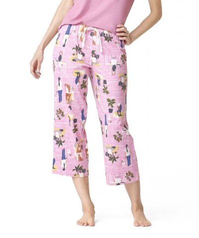 Women's Serenity Home Modern Classic Pajama Capri Cameo Pink $15.00 Sleepwear