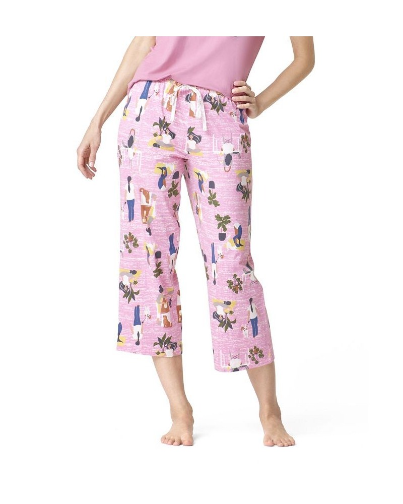 Women's Serenity Home Modern Classic Pajama Capri Cameo Pink $15.00 Sleepwear