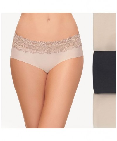 Women's 3-Pk. b.bare Lace-Trim Hipster Underwear Night. Au Natural $16.43 Panty