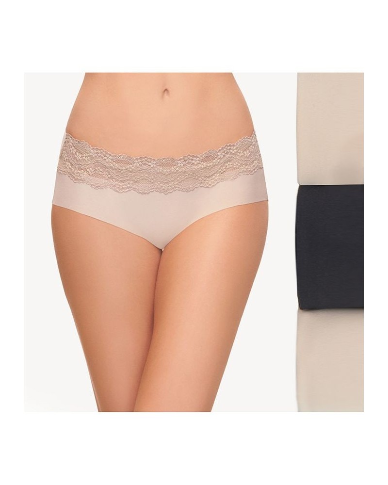 Women's 3-Pk. b.bare Lace-Trim Hipster Underwear Night. Au Natural $16.43 Panty