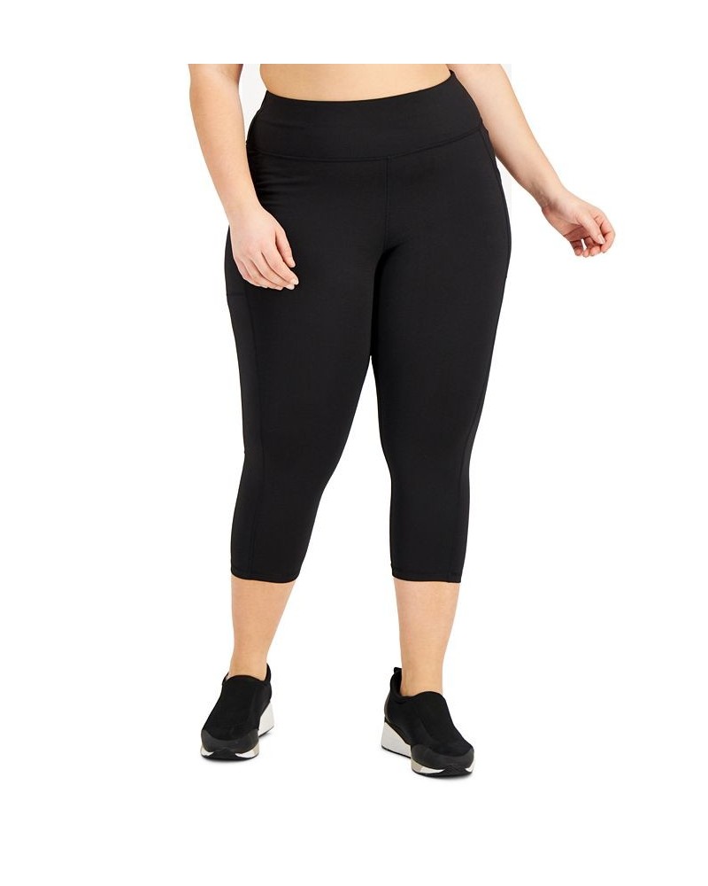 Plus Size Cropped Leggings Black $16.47 Pants