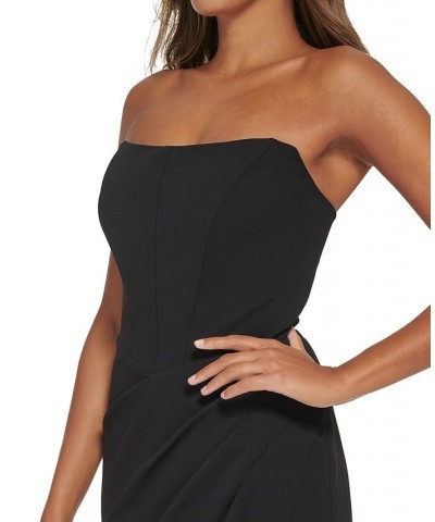 Women's Strapless Front-Slit Evening Gown Black $68.97 Dresses