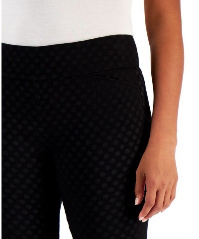 Women's Embossed Dot Pull-On Skinny Pants Classic Black $14.70 Pants