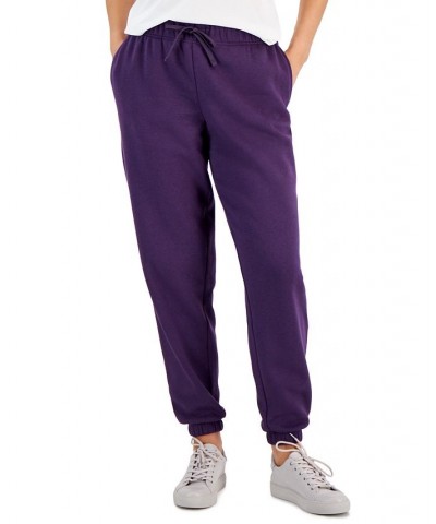 Petite Fleece Jogger Pants Purple $13.86 Pants