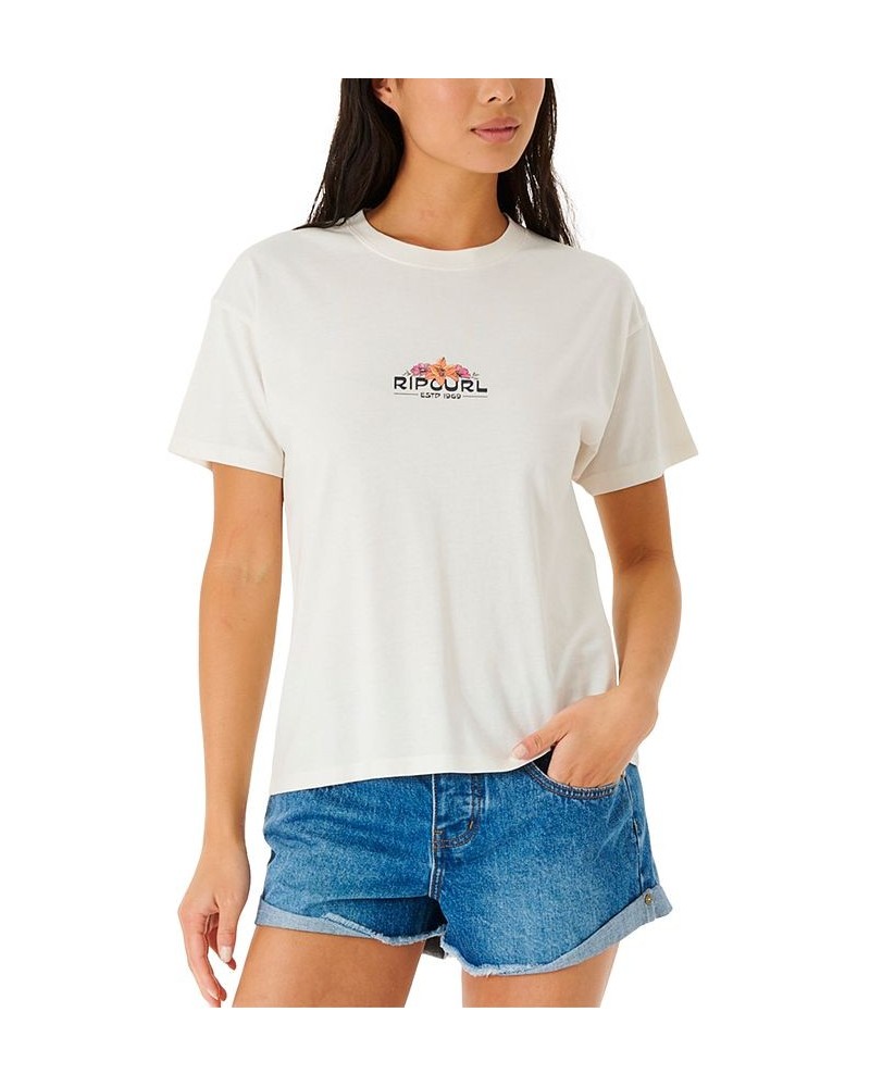 Juniors' Cotton Brighter Sun Relaxed T-Shirt Bone $15.98 Tops