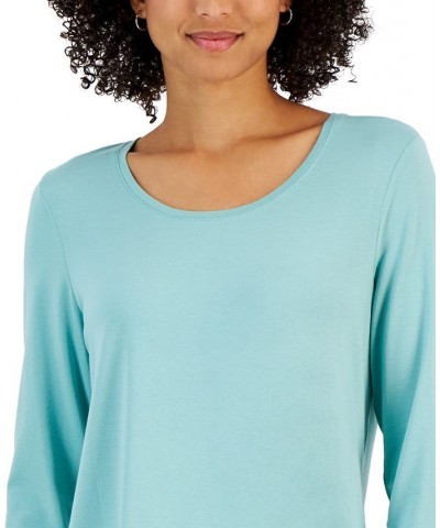 3/4-Sleeve Solid Tunic Top Jade Isle $11.66 Tops