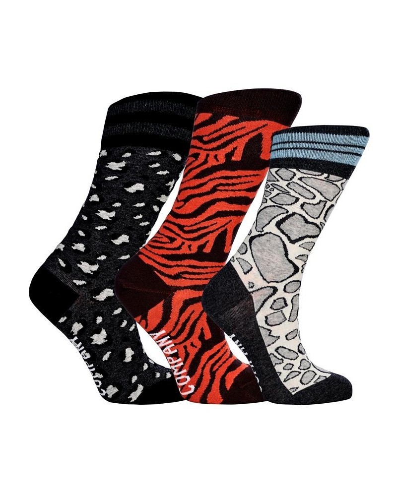 Women's Wild Cats Bundle of Cotton Seamless Toe Premium Colorful Animal Print Patterned Crew Socks Pack of 3 $23.52 Socks