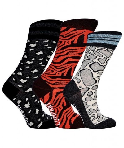 Women's Wild Cats Bundle of Cotton Seamless Toe Premium Colorful Animal Print Patterned Crew Socks Pack of 3 $23.52 Socks