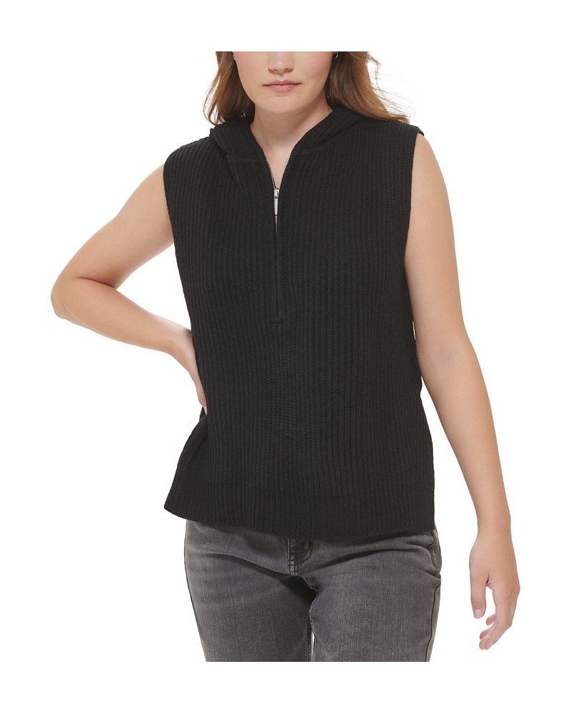 Women's Ribbed Sleeveless Top Black $31.74 Sweaters