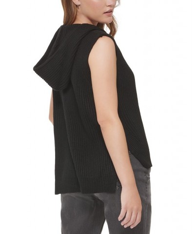 Women's Ribbed Sleeveless Top Black $31.74 Sweaters