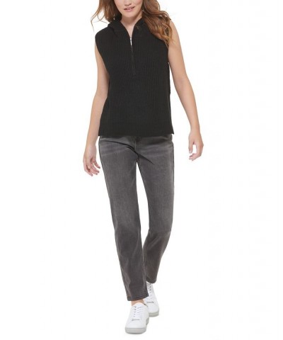 Women's Ribbed Sleeveless Top Black $31.74 Sweaters