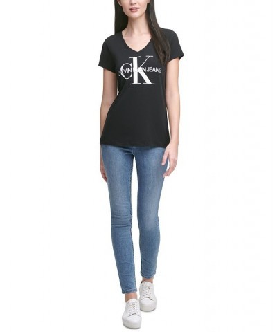 V-Neck Logo T-Shirt Black $17.26 Tops