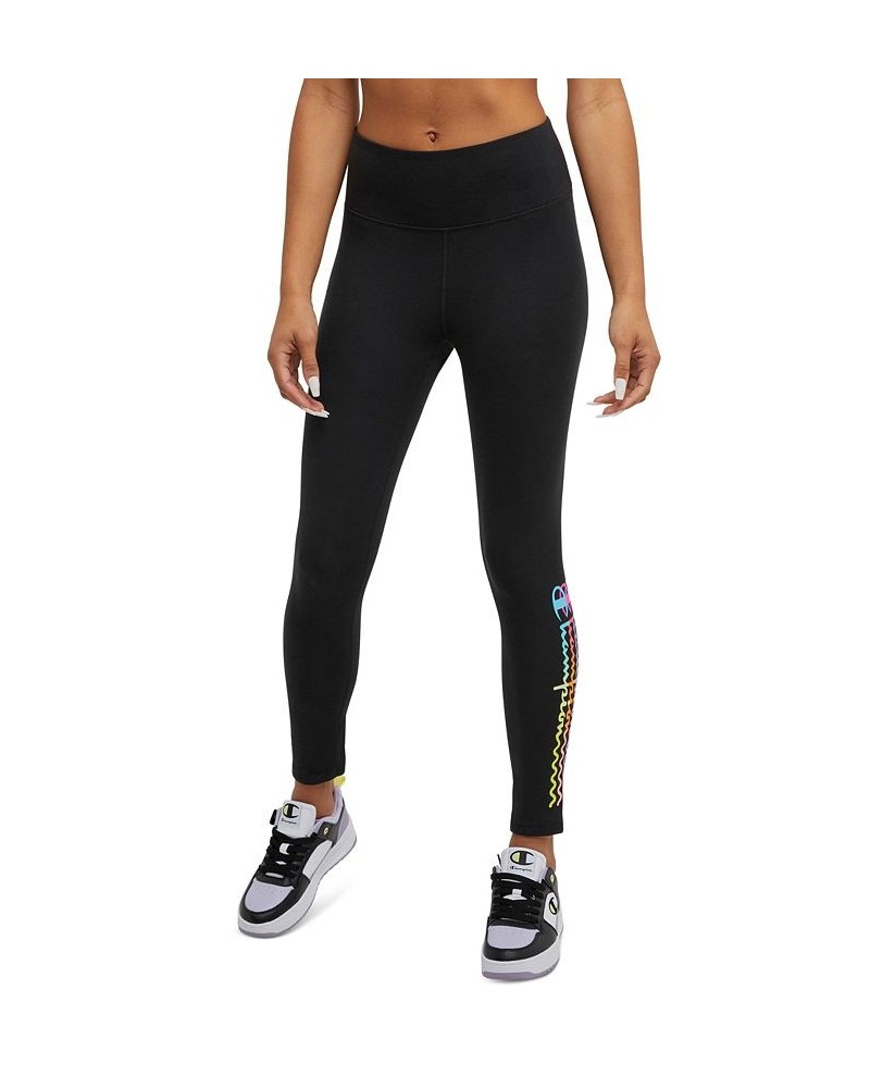 Women's High-Rise Logo-Graphic Leggings Black $15.59 Pants