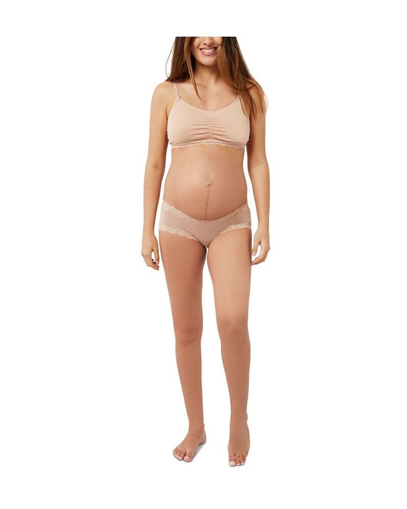 Pullover Lace Maternity & Nursing Bra Tan/Beige $17.63 Bras