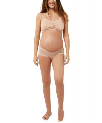 Pullover Lace Maternity & Nursing Bra Tan/Beige $17.63 Bras