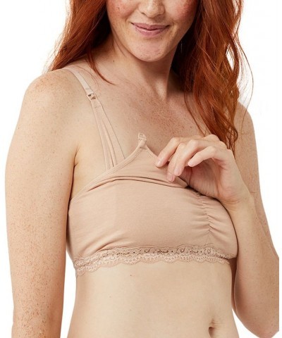 Pullover Lace Maternity & Nursing Bra Tan/Beige $17.63 Bras