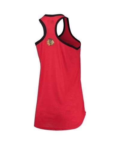 Women's Red Chicago Blackhawks Showdown Slub Racerback Tank Top Red $18.40 Tops