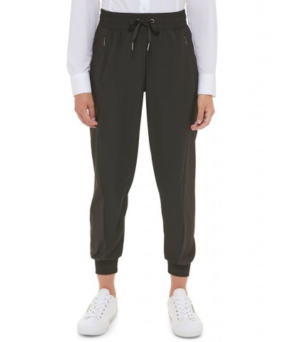 Women's Ribbed Cuff Joggers Black $27.86 Pants