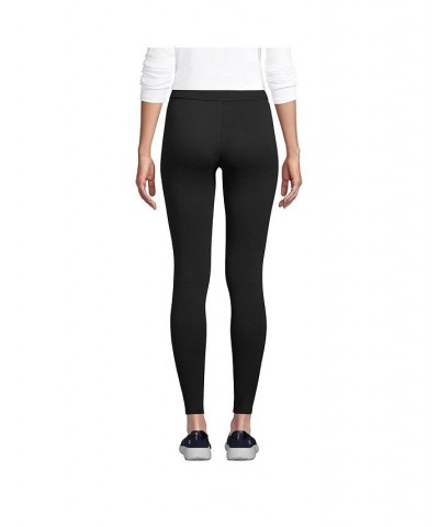 Women's High Rise Serious Sweats Fleece Lined Pocket Leggings Black $34.28 Pants