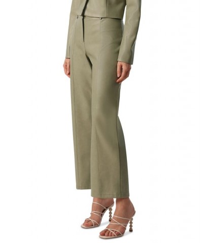 Women's Straight-Leg Faux-Leather Pants Sage $47.96 Pants