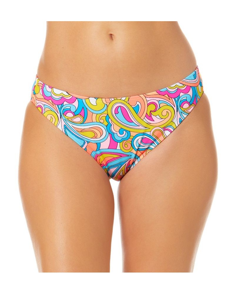 Juniors' Swirl Girl Printed Lace-Up Cami Bikini Top & Bottoms Multi $18.89 Swimsuits