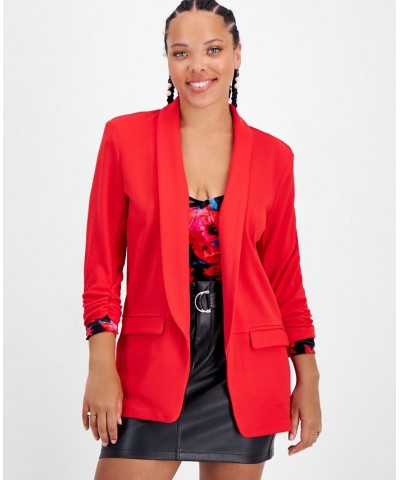 Lightweight Knit 3/4-Sleeve Blazer Cherry On Top $26.96 Jackets