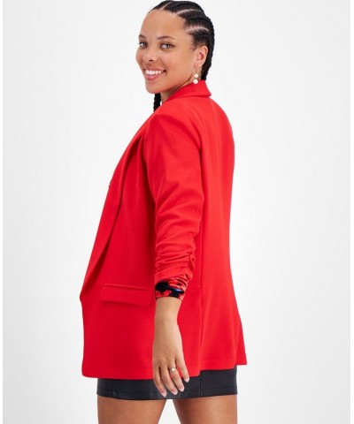 Lightweight Knit 3/4-Sleeve Blazer Cherry On Top $26.96 Jackets