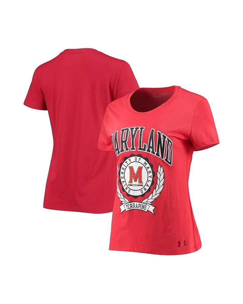 Women's Red Maryland Terrapins T-shirt Red $23.19 Tops