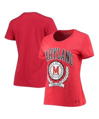 Women's Red Maryland Terrapins T-shirt Red $23.19 Tops