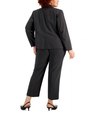 Plus Size One-Button Pantsuit Gray $71.40 Pants