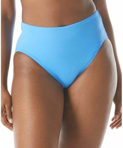 Contours High-Waist Bikini Bottom Blue $34.04 Swimsuits