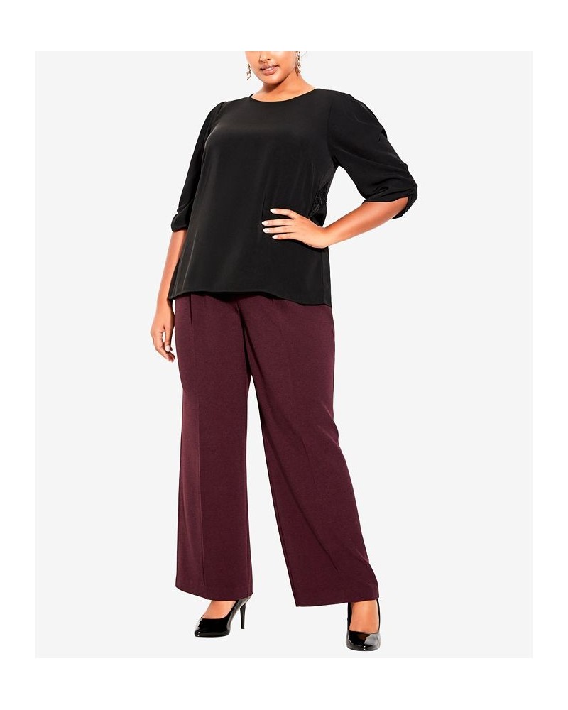 Plus Size Trendy Emery Top Black $33.00 Tops