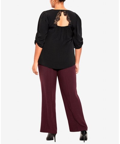 Plus Size Trendy Emery Top Black $33.00 Tops