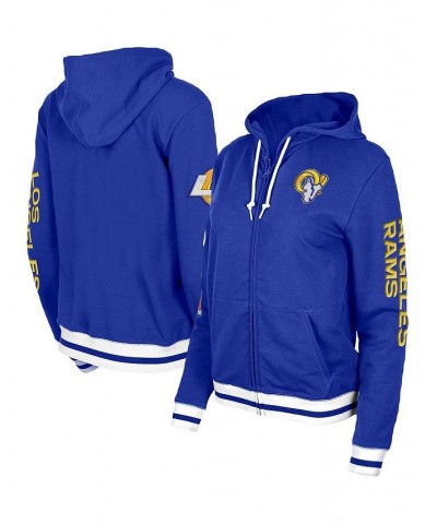 Women's Royal Los Angeles Rams Elite Pack Full-Zip Hoodie Royal $51.29 Sweatshirts