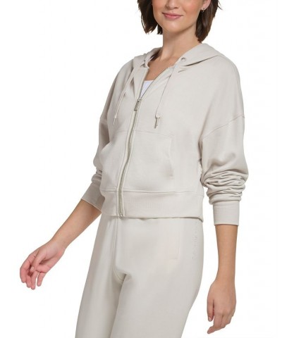 Women's Drop-Shoulder Zippered Hoodie Sagebrush $18.80 Tops