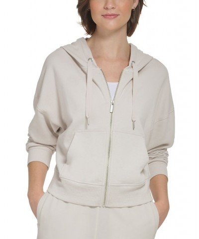 Women's Drop-Shoulder Zippered Hoodie Sagebrush $18.80 Tops