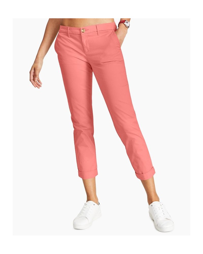 Women's TH Flex Hampton Cuffed Chino Straight-Leg Pants Geranium $24.00 Pants