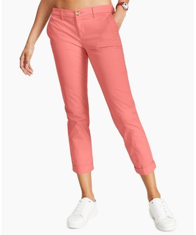 Women's TH Flex Hampton Cuffed Chino Straight-Leg Pants Geranium $24.00 Pants