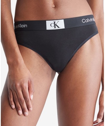 Women's 1996 Modern Thong Underwear QF7221 Black $9.98 Panty