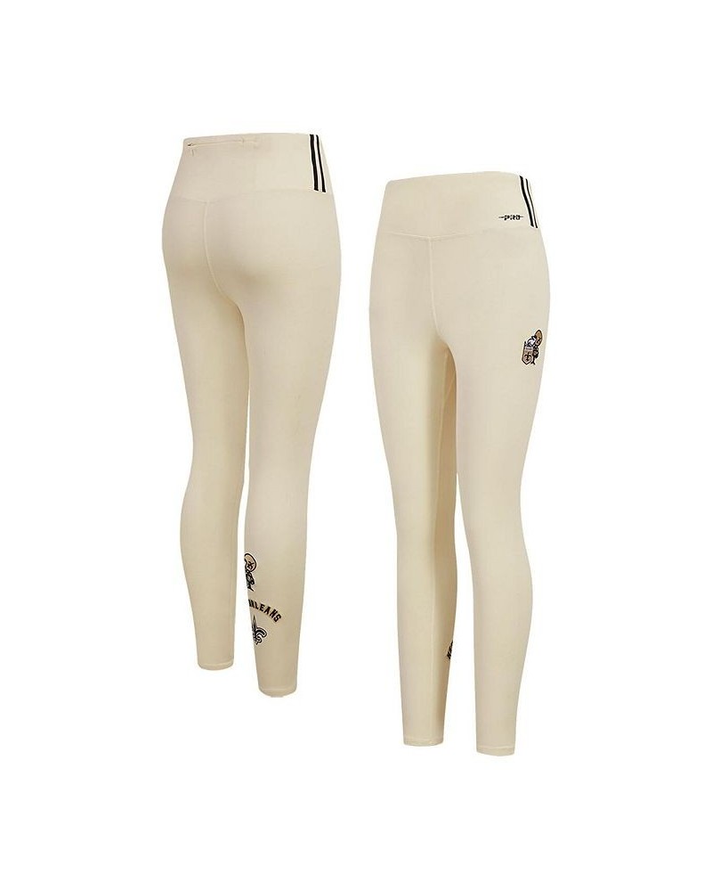 Women's Cream New Orleans Saints Retro Classic Jersey Leggings Cream $32.99 Pants