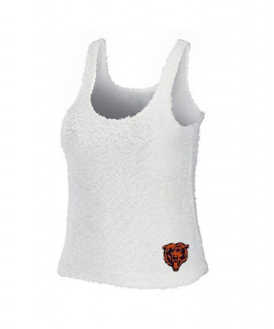 Women's Cream Chicago Bears Plus Size Cozy Scoop Neck Tank Top and Pants Set Cream $45.60 Pajama