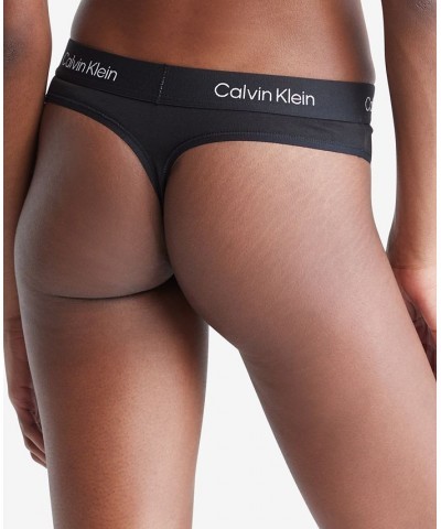 Women's 1996 Modern Thong Underwear QF7221 Black $9.98 Panty