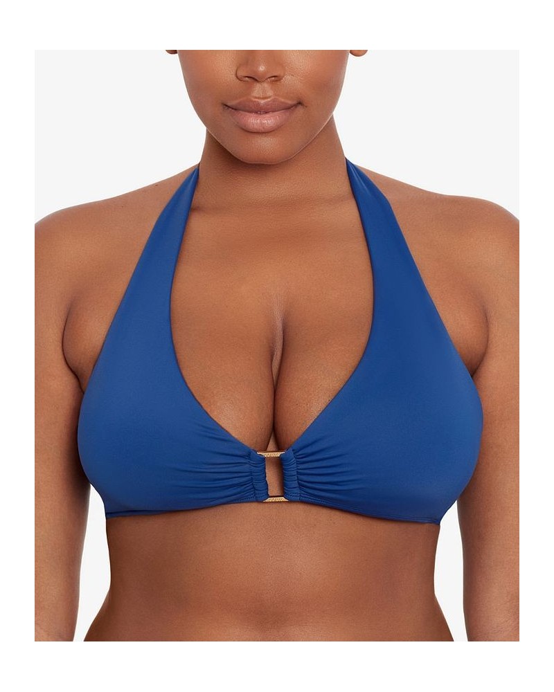 Beach Club Halter Bikini Top Sapphire $39.36 Swimsuits