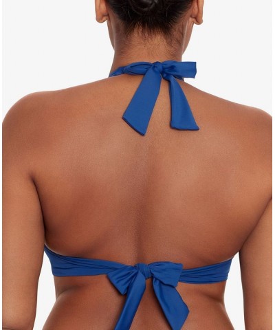 Beach Club Halter Bikini Top Sapphire $39.36 Swimsuits