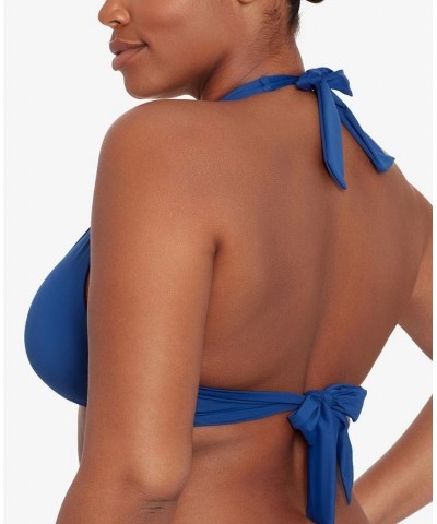 Beach Club Halter Bikini Top Sapphire $39.36 Swimsuits