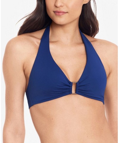 Beach Club Halter Bikini Top Sapphire $39.36 Swimsuits